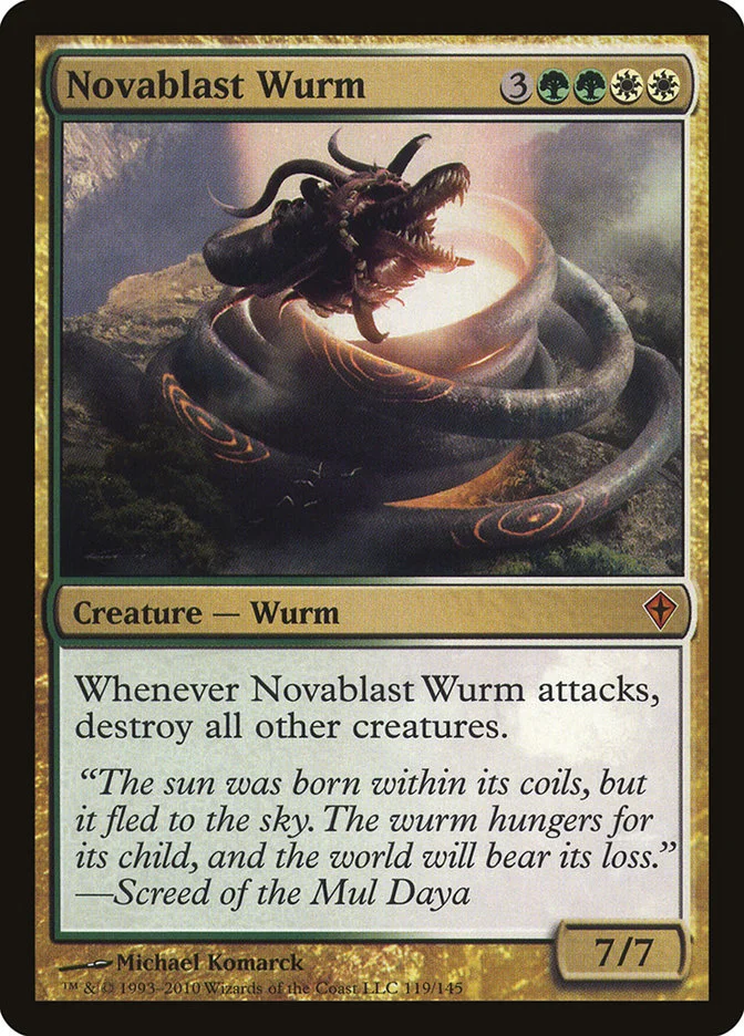 Novablast Wurm (Worldwake) - Magic: The Gathering in TCG Land
