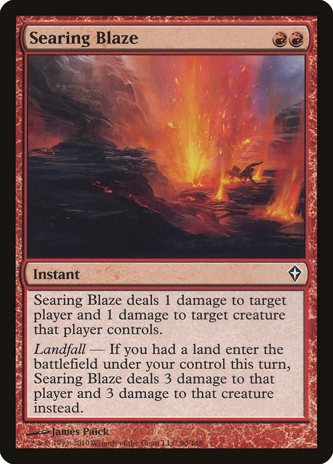 Searing Blaze (Worldwake) - Magic: The Gathering in TCG Land