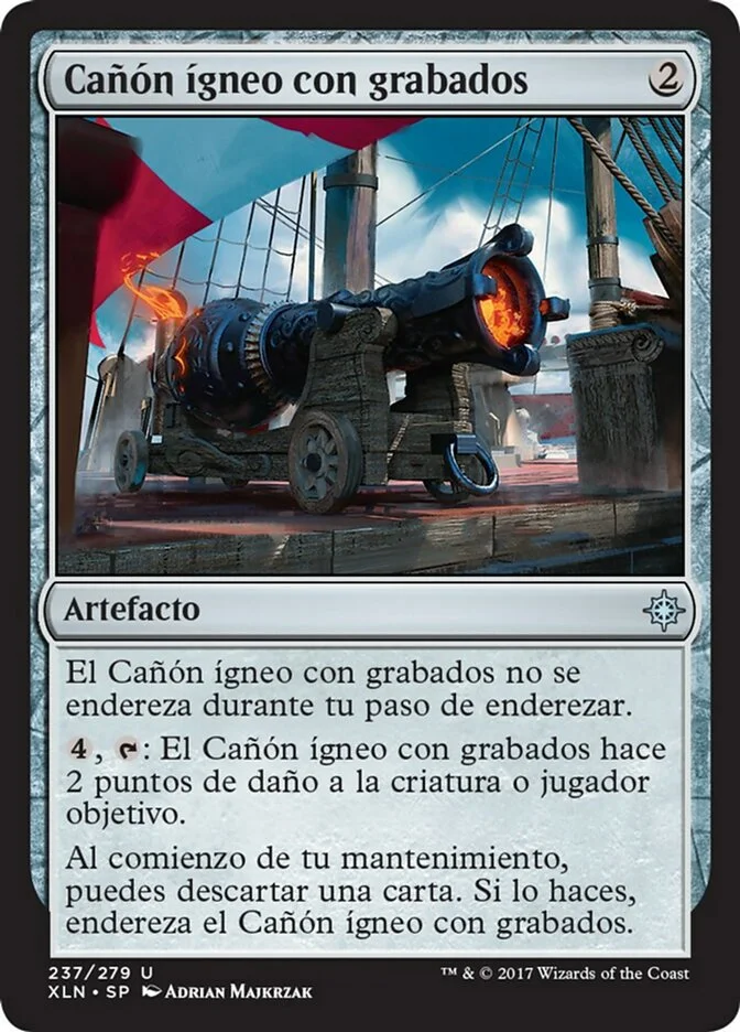 Cañón ígneo con grabados (Ixalan) - Magic: The Gathering in TCG Land México