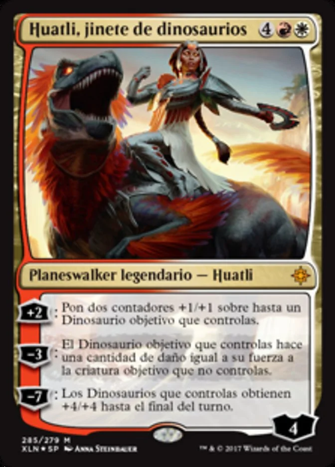 Huatli, jinete de dinosaurios (Ixalan) - Magic: The Gathering in TCG Land México