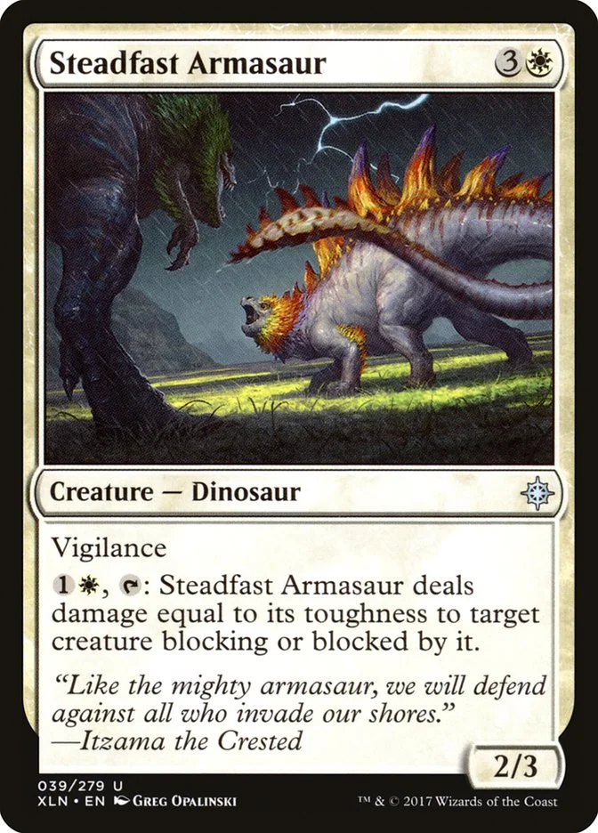 Steadfast Armasaur (Ixalan) - Magic: The Gathering in TCG Land