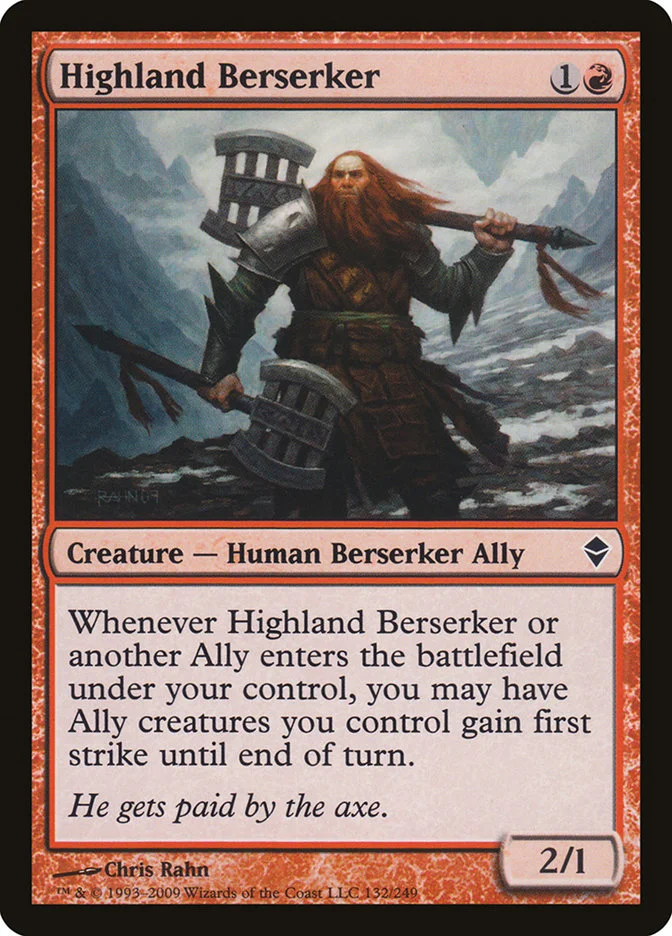 Highland Berserker (Zendikar) - Magic: The Gathering in TCG Land