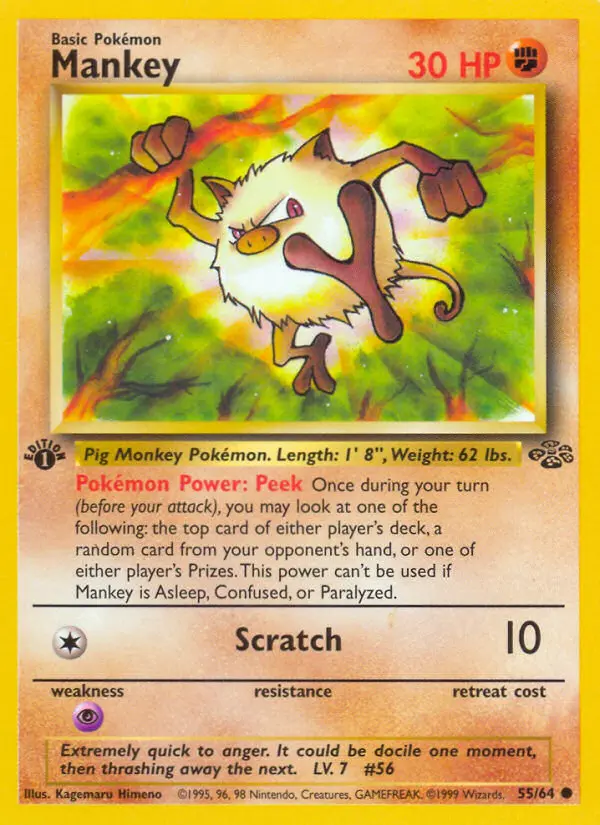 Mankey (Jungle) - Pokémon in TCG Land México