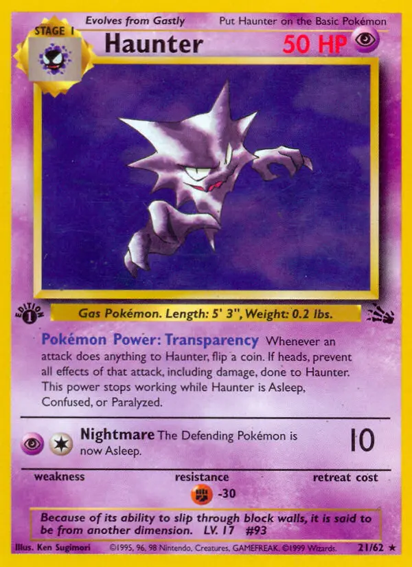 Haunter (Fossil) - Pokémon in TCG Land México