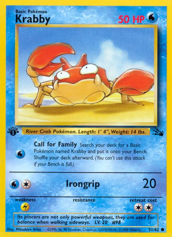 Krabby (Fossil) - Pokémon in TCG Land México