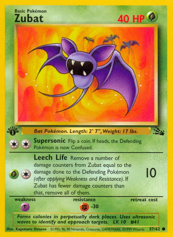 Zubat (Fossil) - Pokémon in TCG Land México