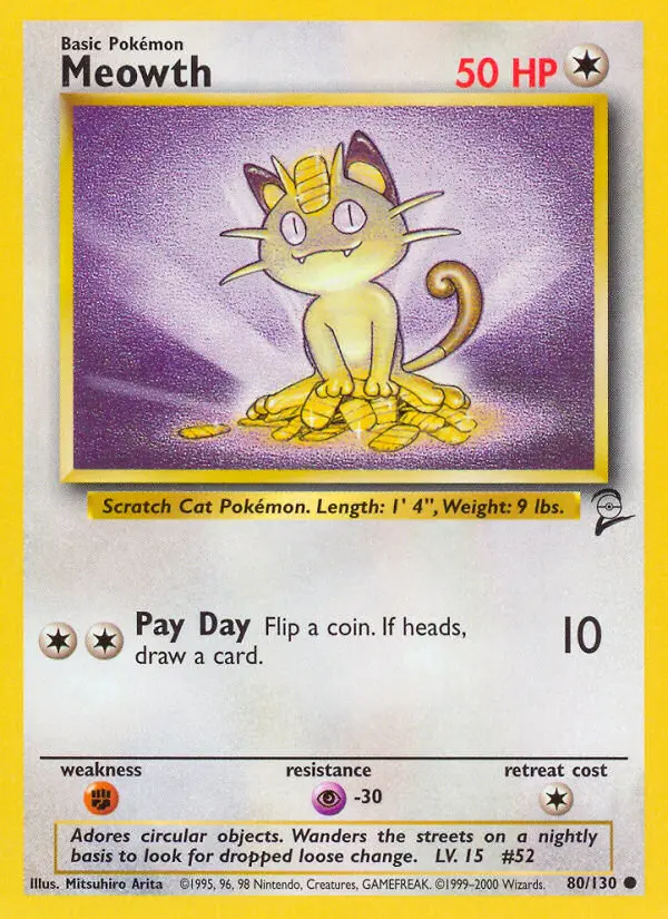 Meowth (Base Set 2) - Pokémon in TCG Land México