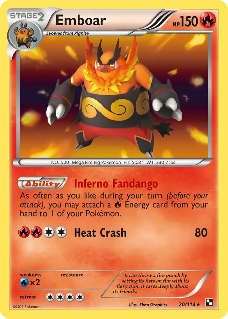 Emboar (Black & White) - Pokémon in TCG Land México