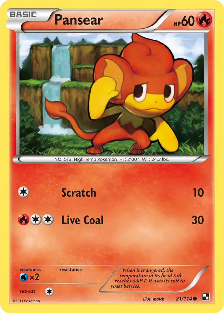 Pansear (Black & White) - Pokémon in TCG Land