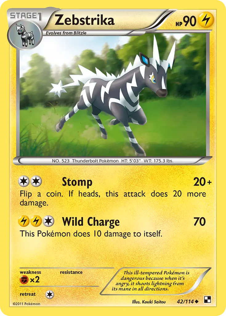 Zebstrika (Black & White) - Pokémon in TCG Land