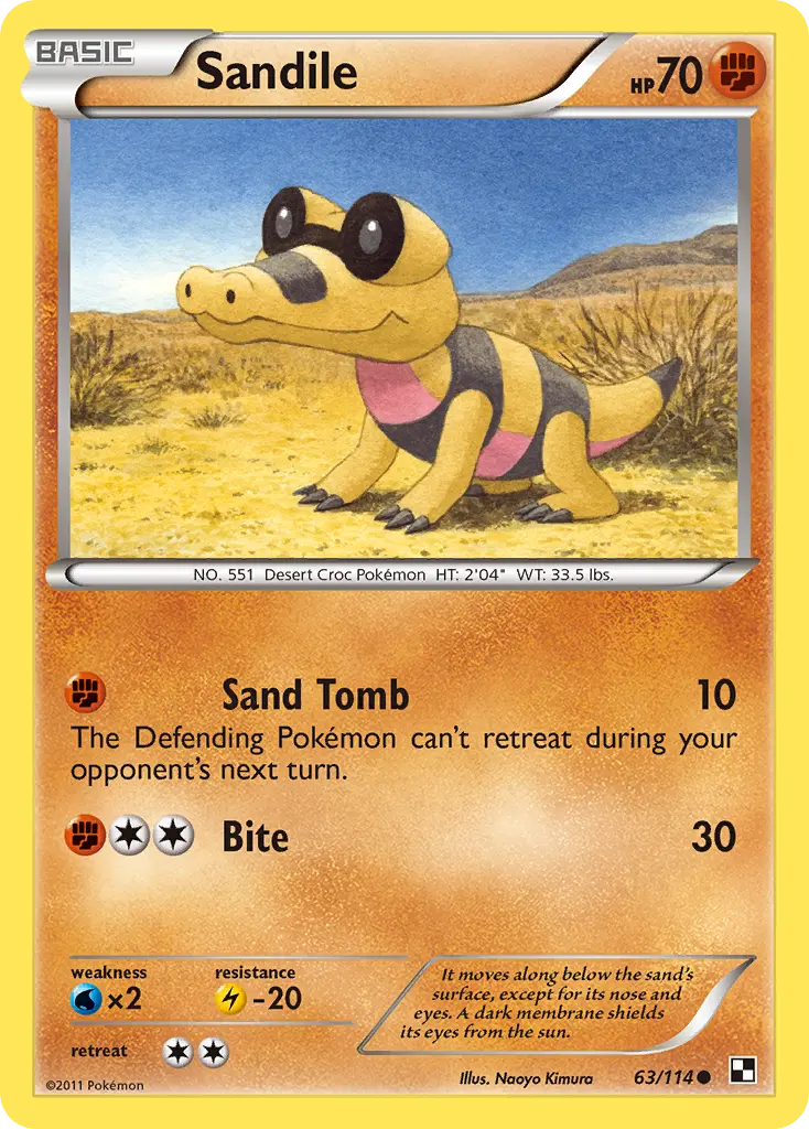 Sandile (Black & White) - Pokémon in TCG Land