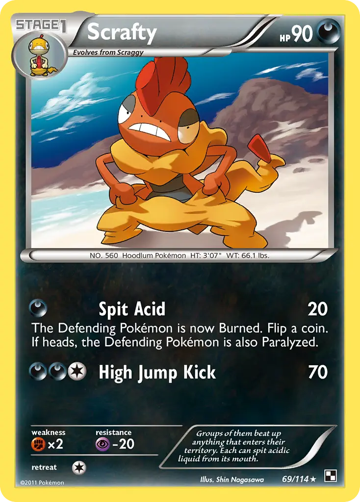 Scrafty (Black & White) - Pokémon in TCG Land
