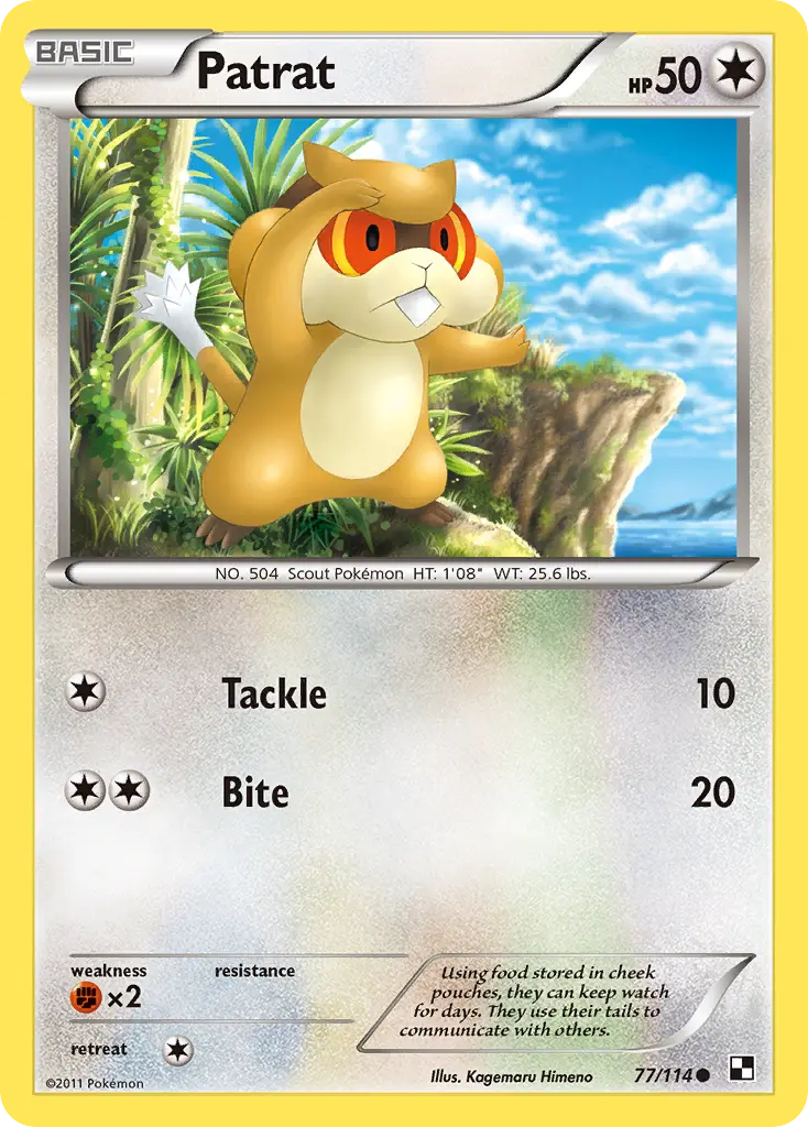 Patrat (Black & White) - Pokémon in TCG Land México