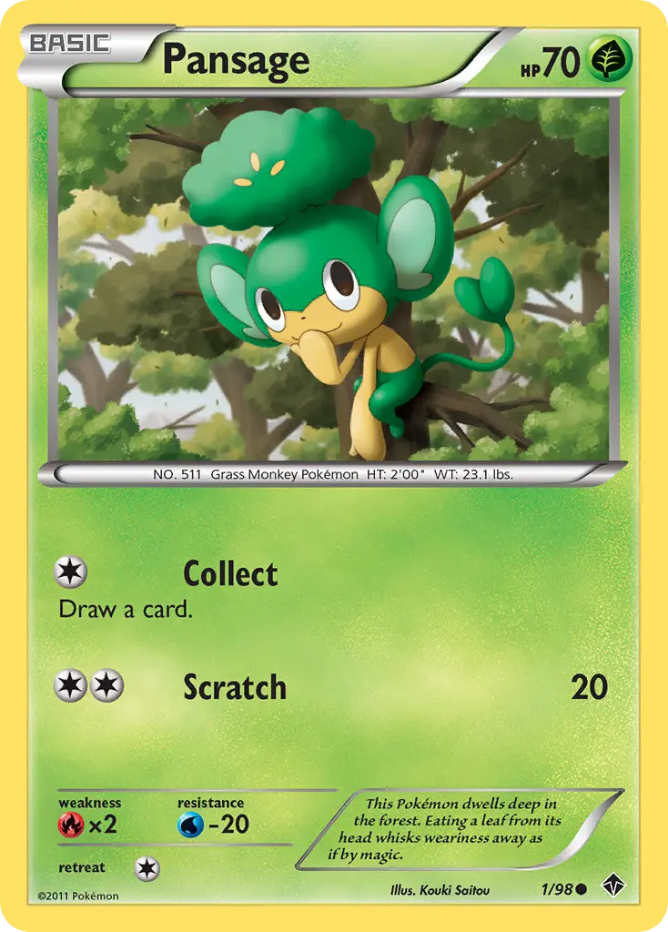 Pansage (Emerging Powers) - Pokémon in TCG Land