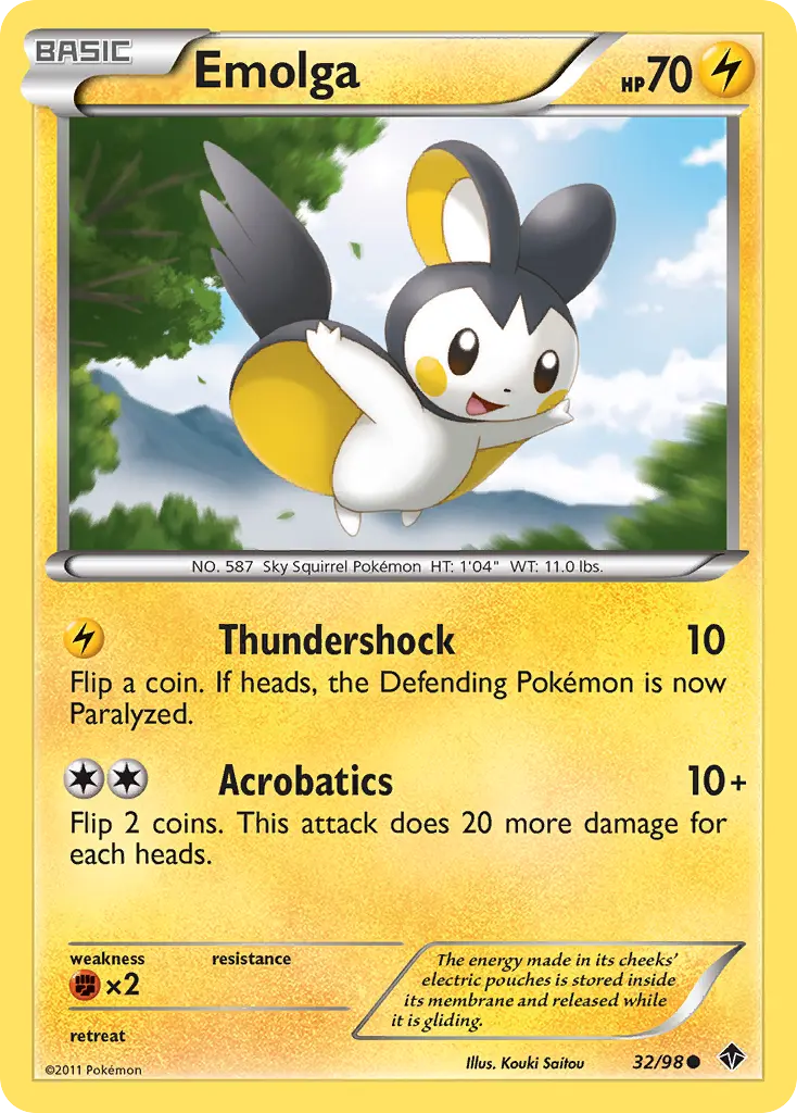 Emolga (Emerging Powers) - Pokémon in TCG Land
