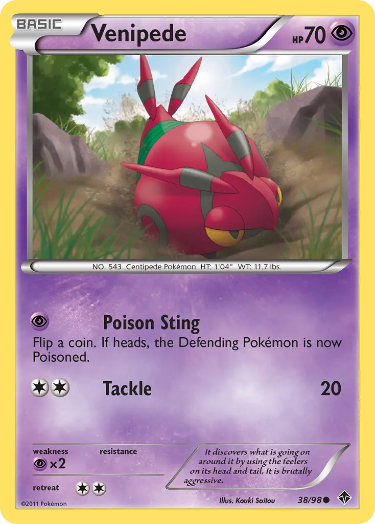 Venipede (Emerging Powers) - Pokémon in TCG Land México