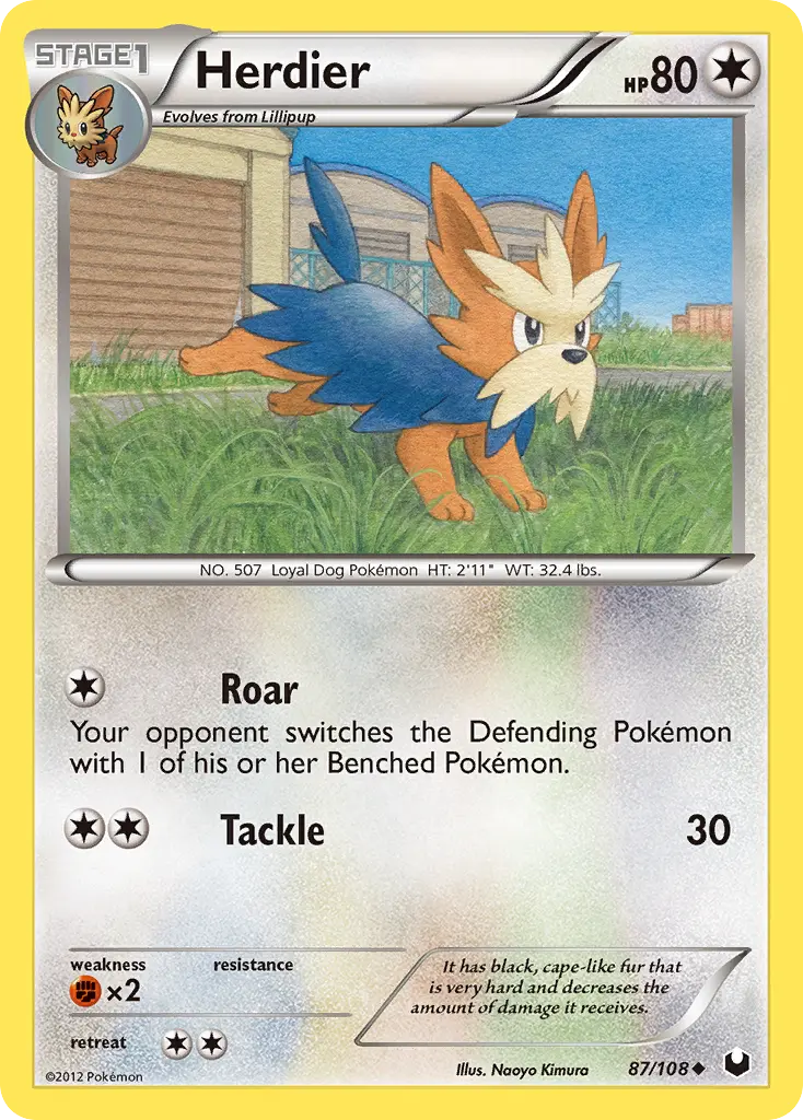 Herdier (Dark Explorers) - Pokémon in TCG Land México