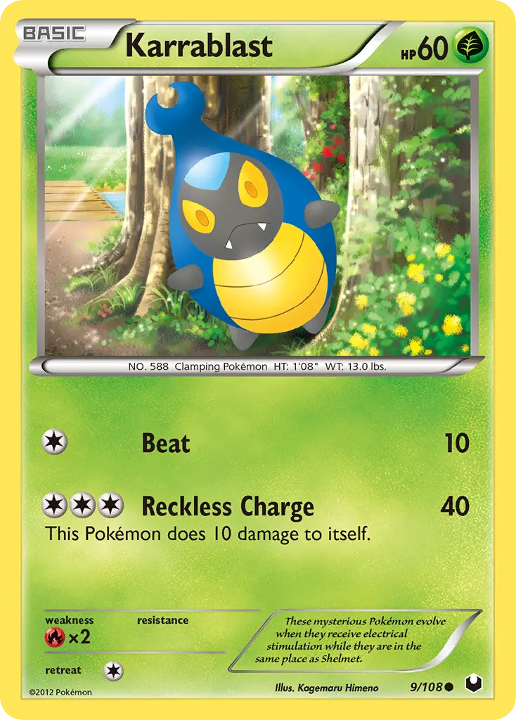 Karrablast (Dark Explorers) - Pokémon in TCG Land