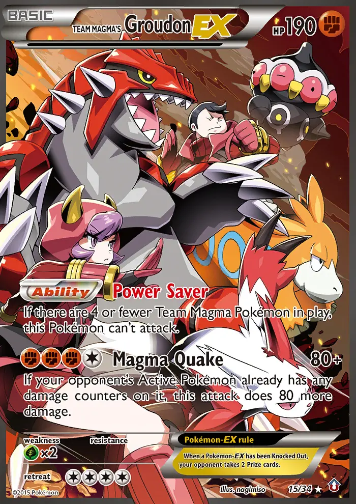 Team Magma's Groudon-EX (Double Crisis) - Pokémon in TCG Land México