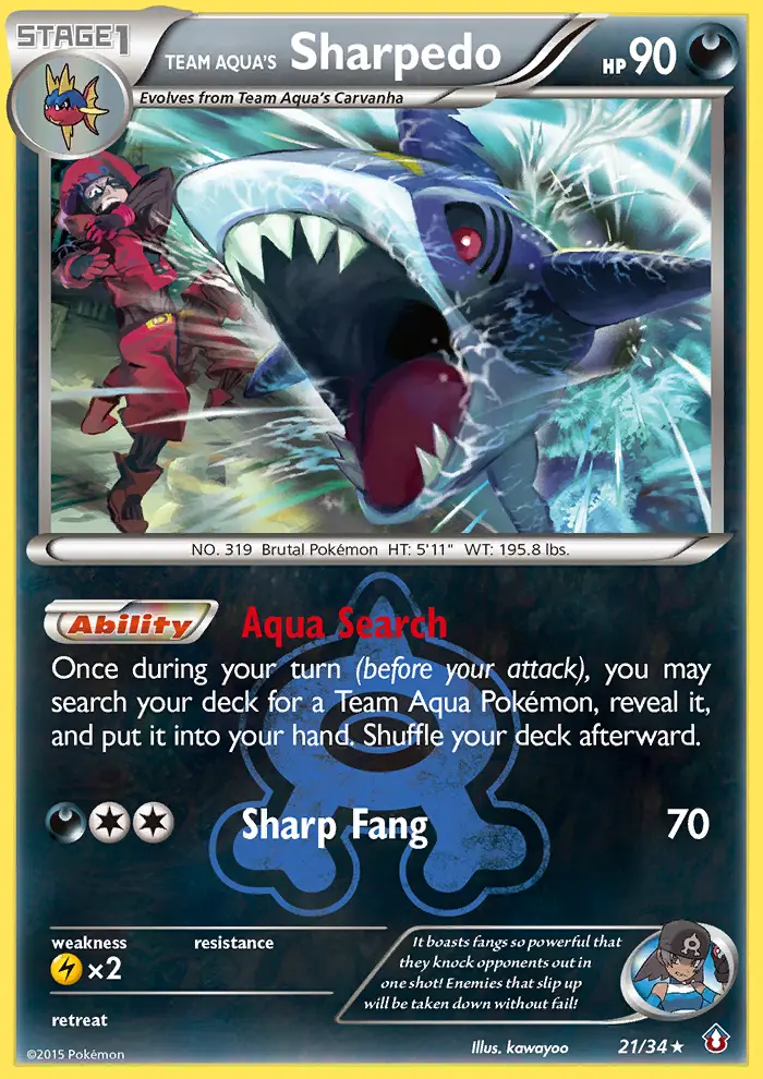 Team Aqua's Sharpedo (Double Crisis) - Pokémon in TCG Land México