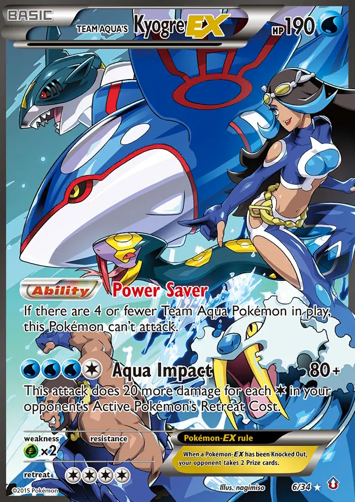 Team Aqua's Kyogre-EX (Double Crisis) - Pokémon in TCG Land México