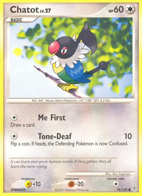 Chatot (Diamond & Pearl) - Pokémon in TCG Land