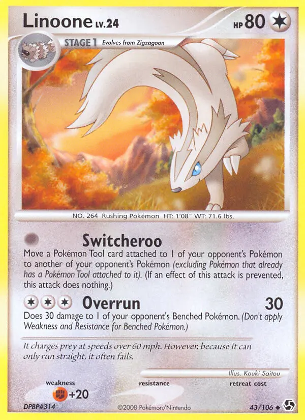 Linoone (Great Encounters) - Pokémon in TCG Land