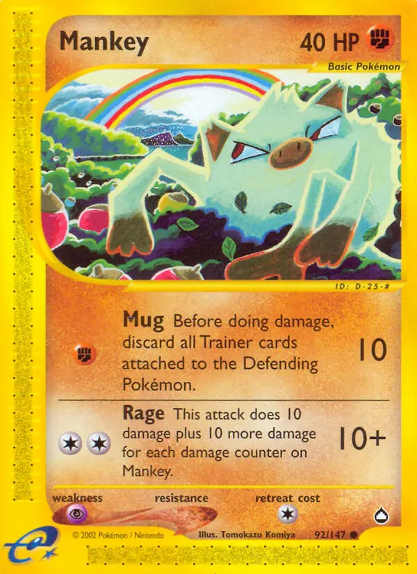 Mankey (Aquapolis) - Pokémon in TCG Land
