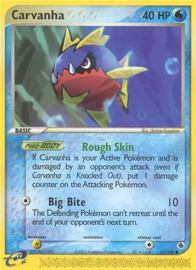 Carvanha (Ruby & Sapphire) - Pokémon in TCG Land