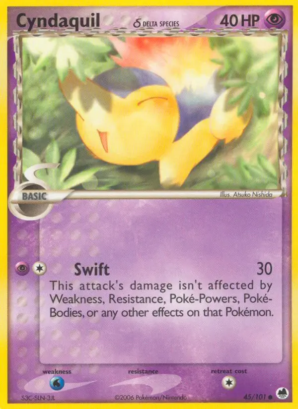 Cyndaquil δ (Dragon Frontiers) - Pokémon in TCG Land México