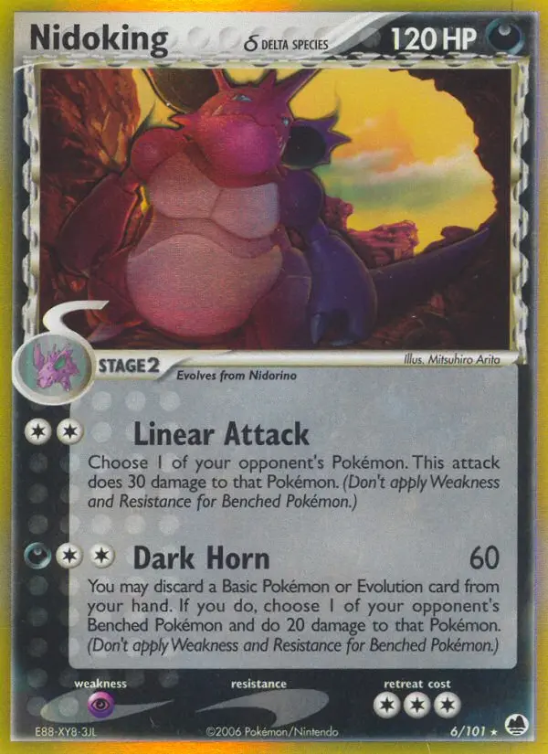 Nidoking δ (Dragon Frontiers) - Pokémon in TCG Land