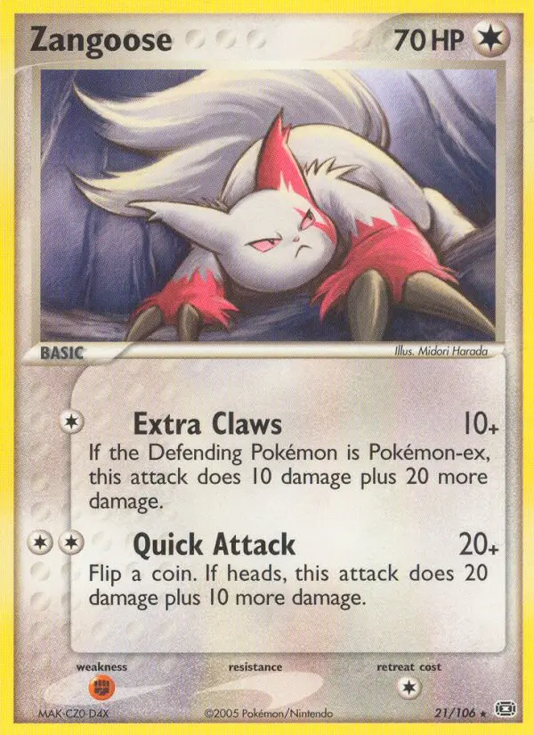 Zangoose (Emerald) - Pokémon in TCG Land México