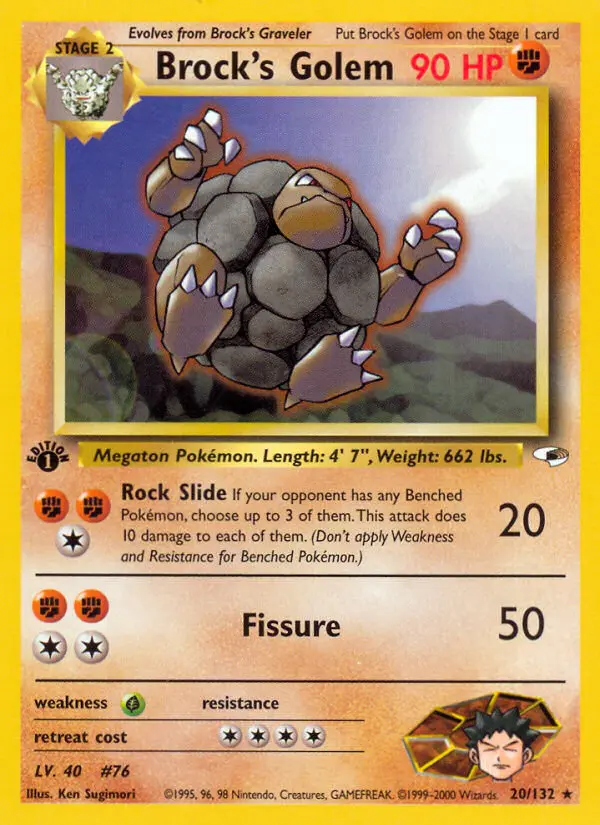 Brock's Golem (Gym Heroes) - Pokémon in TCG Land México