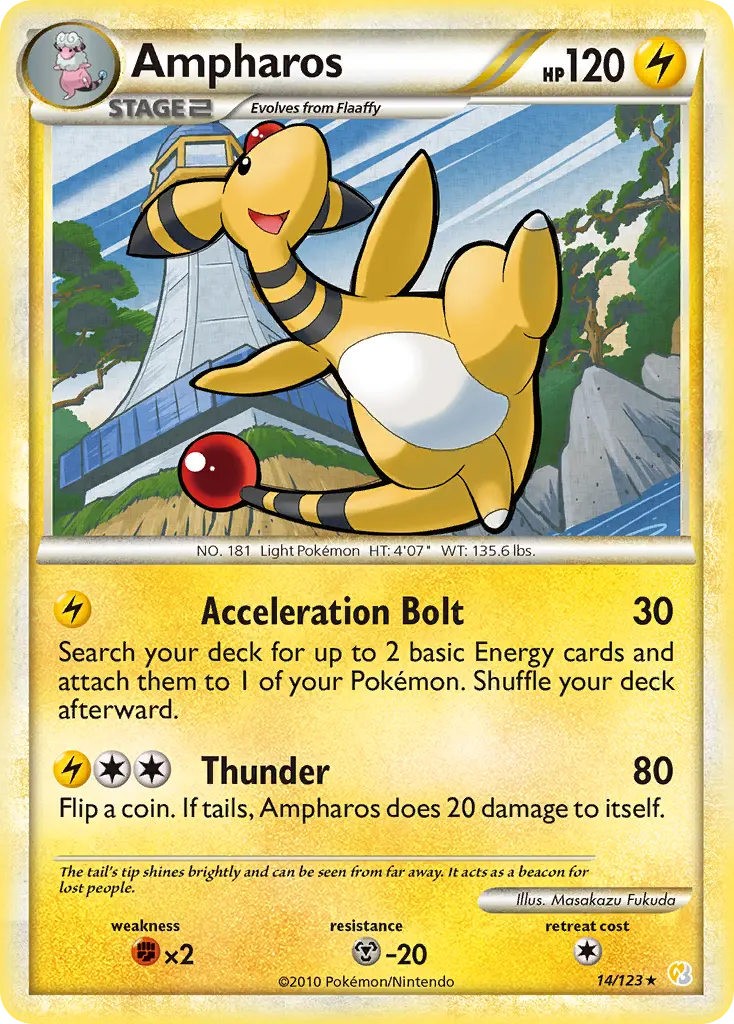 Ampharos (HeartGold & SoulSilver) - Pokémon in TCG Land