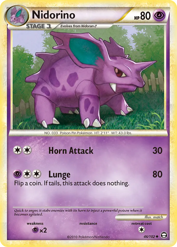 Nidorino (HS—Triumphant) - Pokémon in TCG Land México