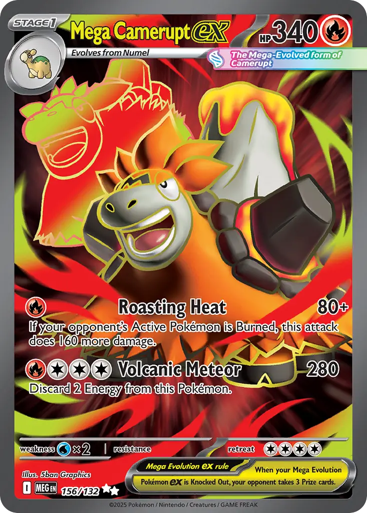 Mega Camerupt ex (Mega Evolution) - Pokémon in TCG Land México