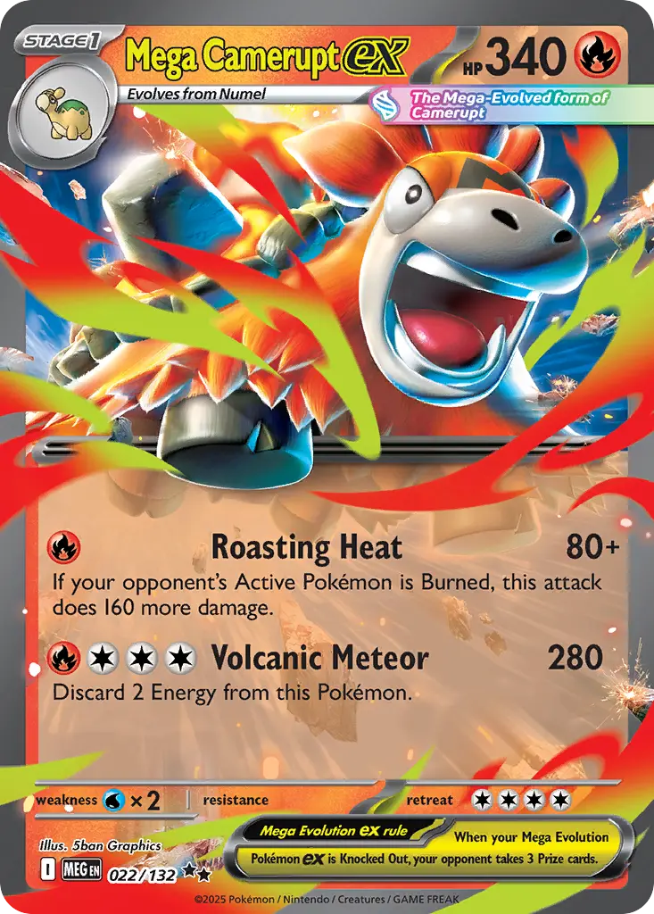 Mega Camerupt ex (Mega Evolution) - Pokémon in TCG Land México