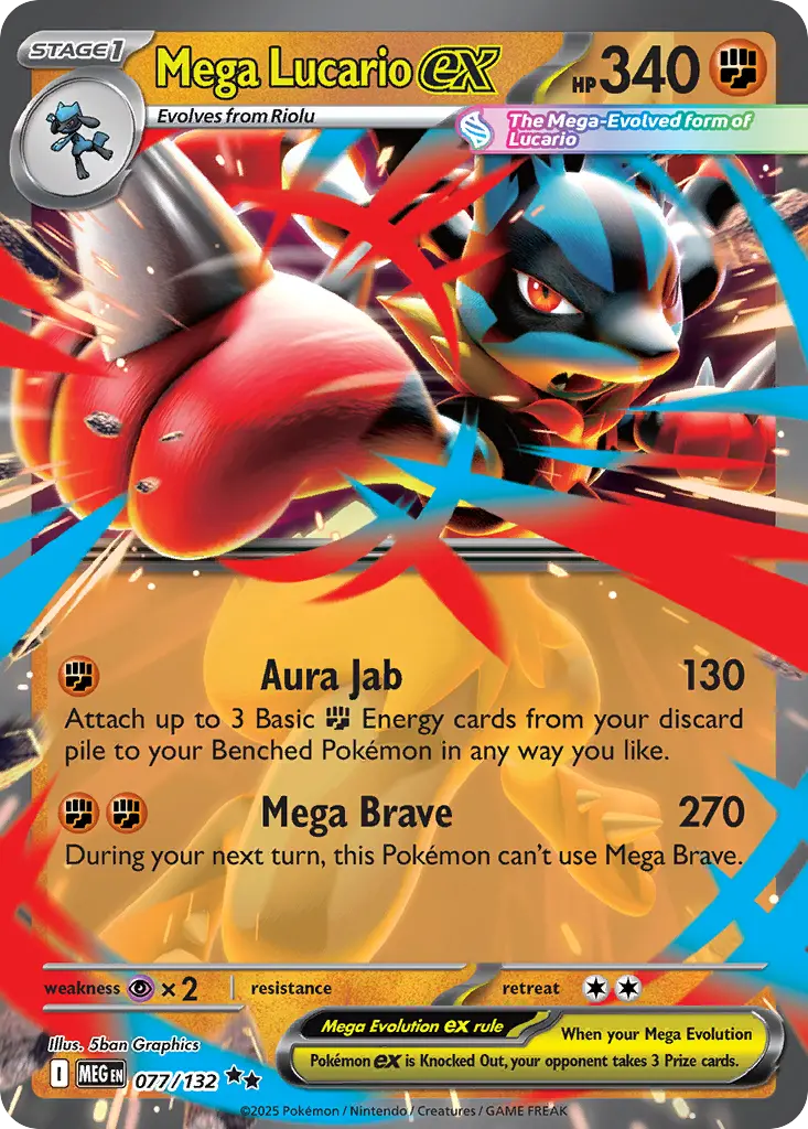 Mega Lucario ex (Mega Evolution) - Pokémon in TCG Land México