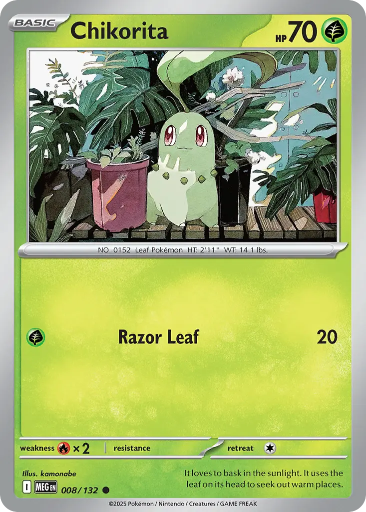 Chikorita (Mega Evolution) - Pokémon in TCG Land México