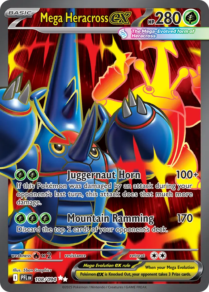 Mega Heracross ex (Phantasmal Flames) - Pokémon in TCG Land México