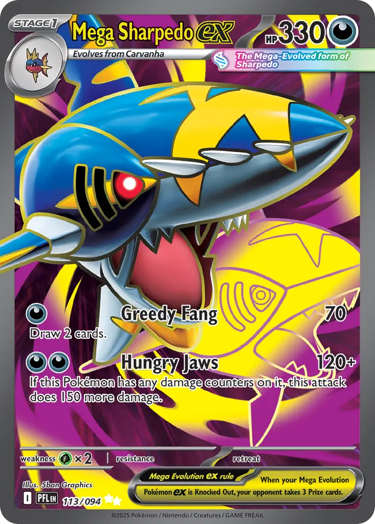 Mega Sharpedo ex (Phantasmal Flames) - Pokémon in TCG Land México