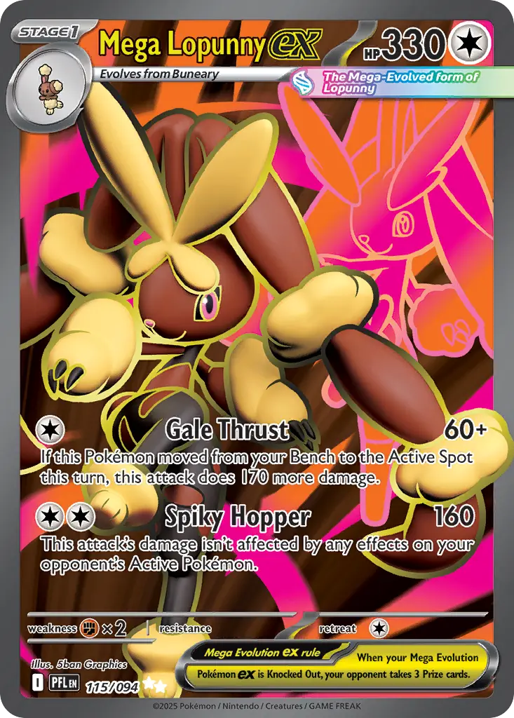 Mega Lopunny ex (Phantasmal Flames) - Pokémon in TCG Land México