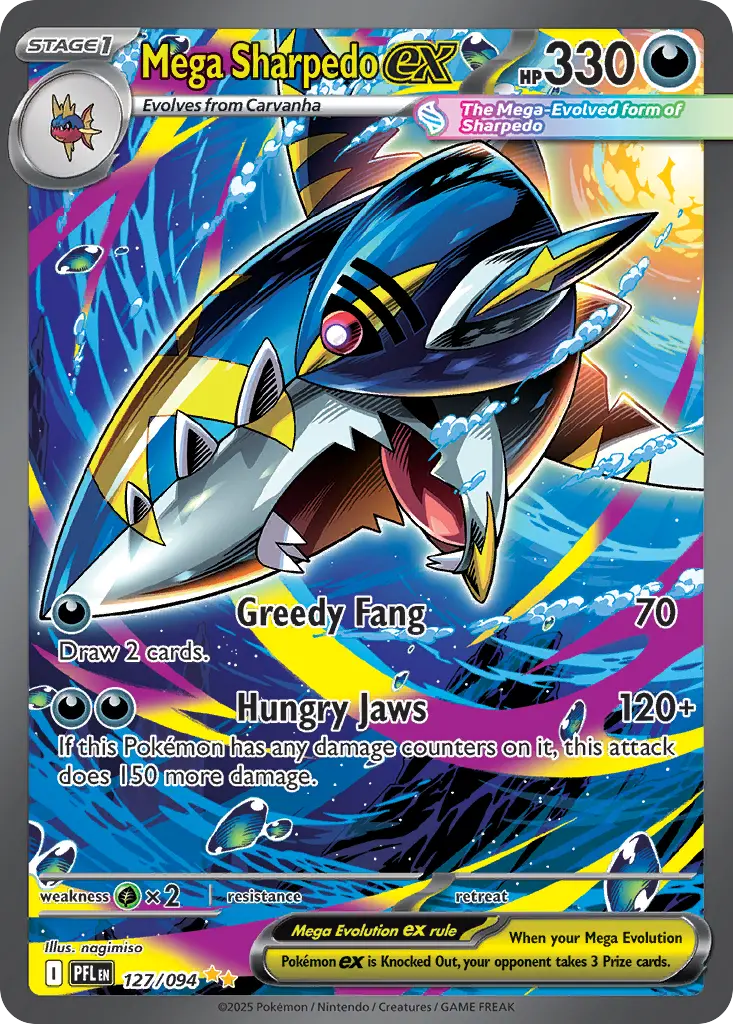Mega Sharpedo ex (Phantasmal Flames) - Pokémon in TCG Land México