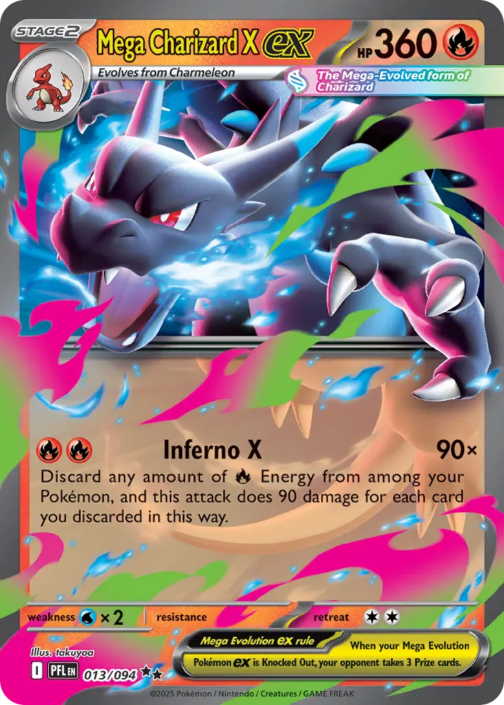 Mega Charizard X ex (Phantasmal Flames) - Pokémon in TCG Land México