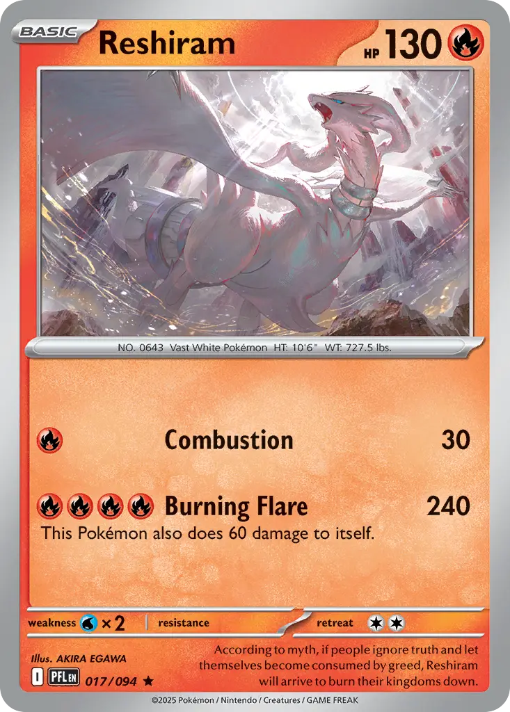 Reshiram (Phantasmal Flames) - Pokémon in TCG Land México