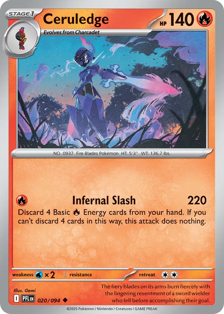 Ceruledge (Phantasmal Flames) - Pokémon in TCG Land México