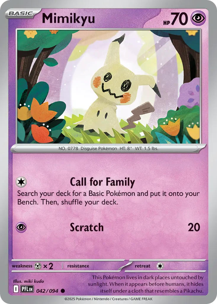 Mimikyu (Phantasmal Flames) - Pokémon in TCG Land México