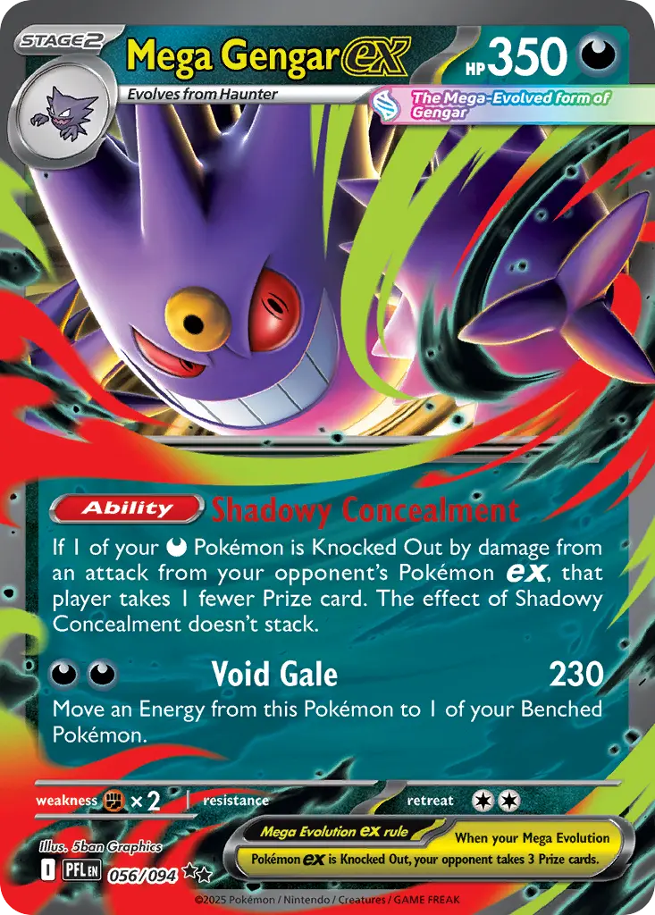 Mega Gengar ex (Phantasmal Flames) - Pokémon in TCG Land México