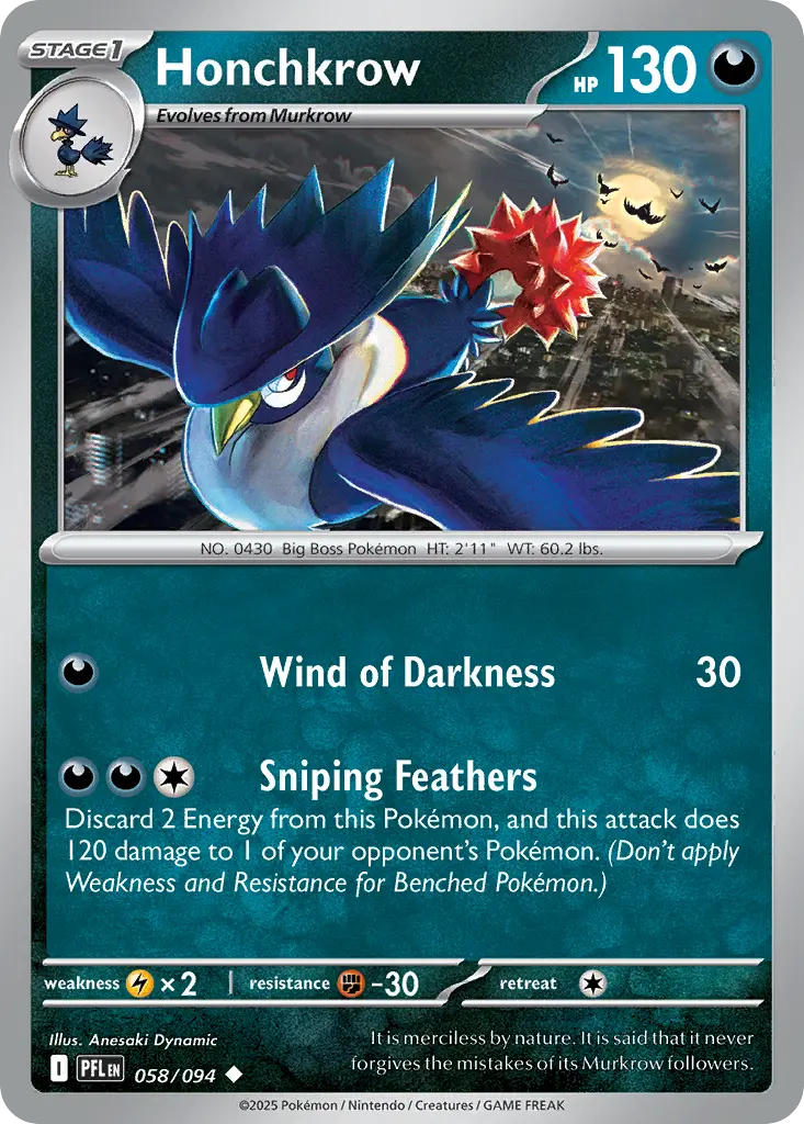 Honchkrow (Phantasmal Flames) - Pokémon in TCG Land México