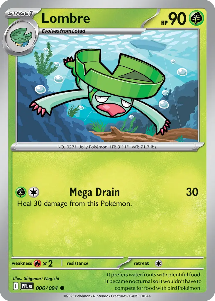 Lombre (Phantasmal Flames) - Pokémon in TCG Land México
